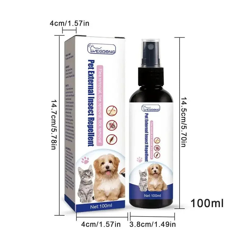 Gocce Anti-Pulci 100ml per Cani e Gatti – Formula Unica per Prevenire Pulci, Zecche e Pidocchi in Modo Sicuro e Efficace