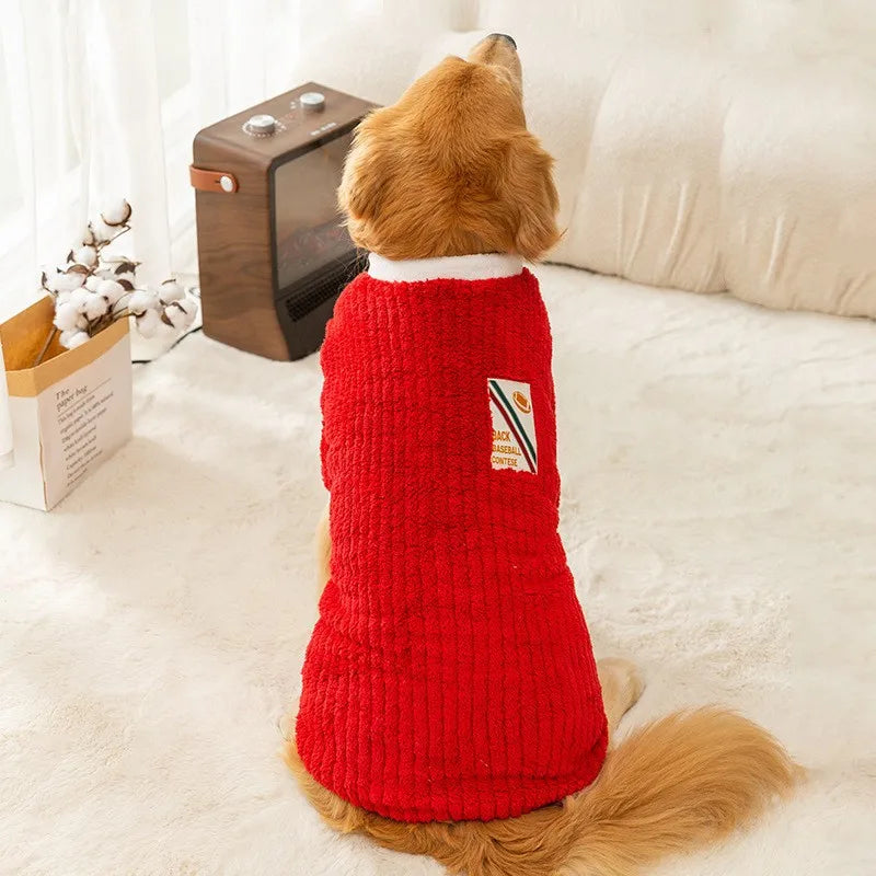 Large Dog Fleece Hoodie – Warm & Comfortable for Golden Retrievers & Labradors