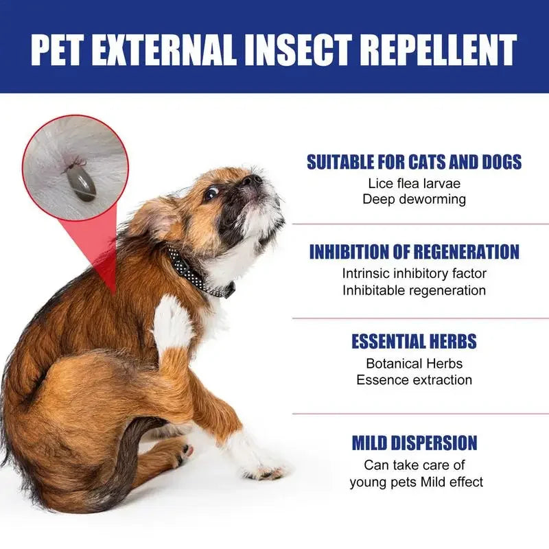 Gocce Anti-Pulci 100ml per Cani e Gatti – Formula Unica per Prevenire Pulci, Zecche e Pidocchi in Modo Sicuro e Efficace