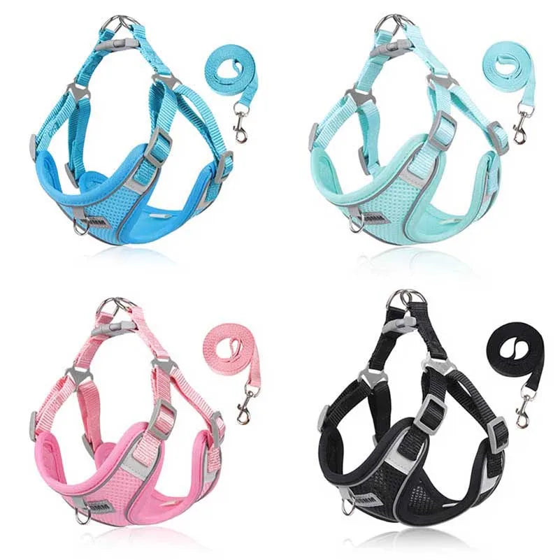 Dog Harness with Leash and Harness Set - Comfortable, Adjustable and Perfect for Small and Medium Dogs Like Chihuahua and Bulldog